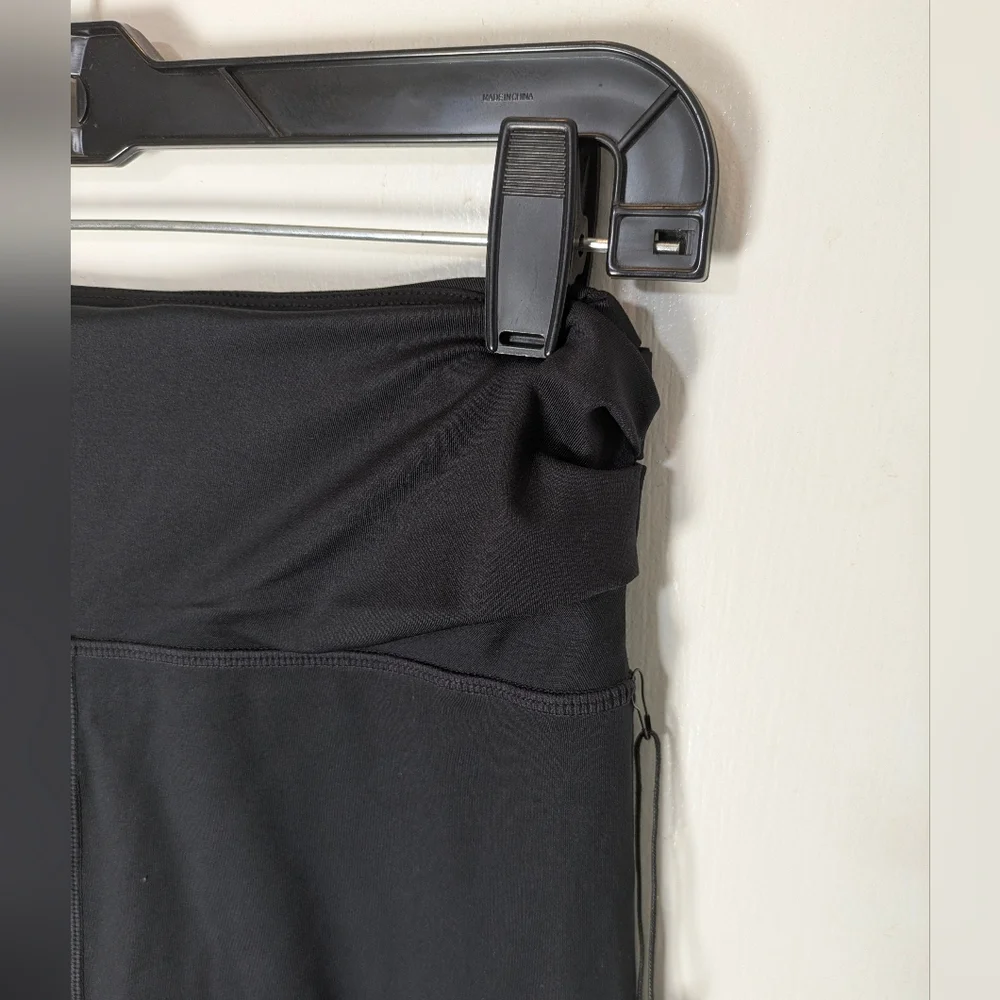 girlfriend collective Black Compressive Pleated Waistband Legging Size Medium - Picture 9 of 14